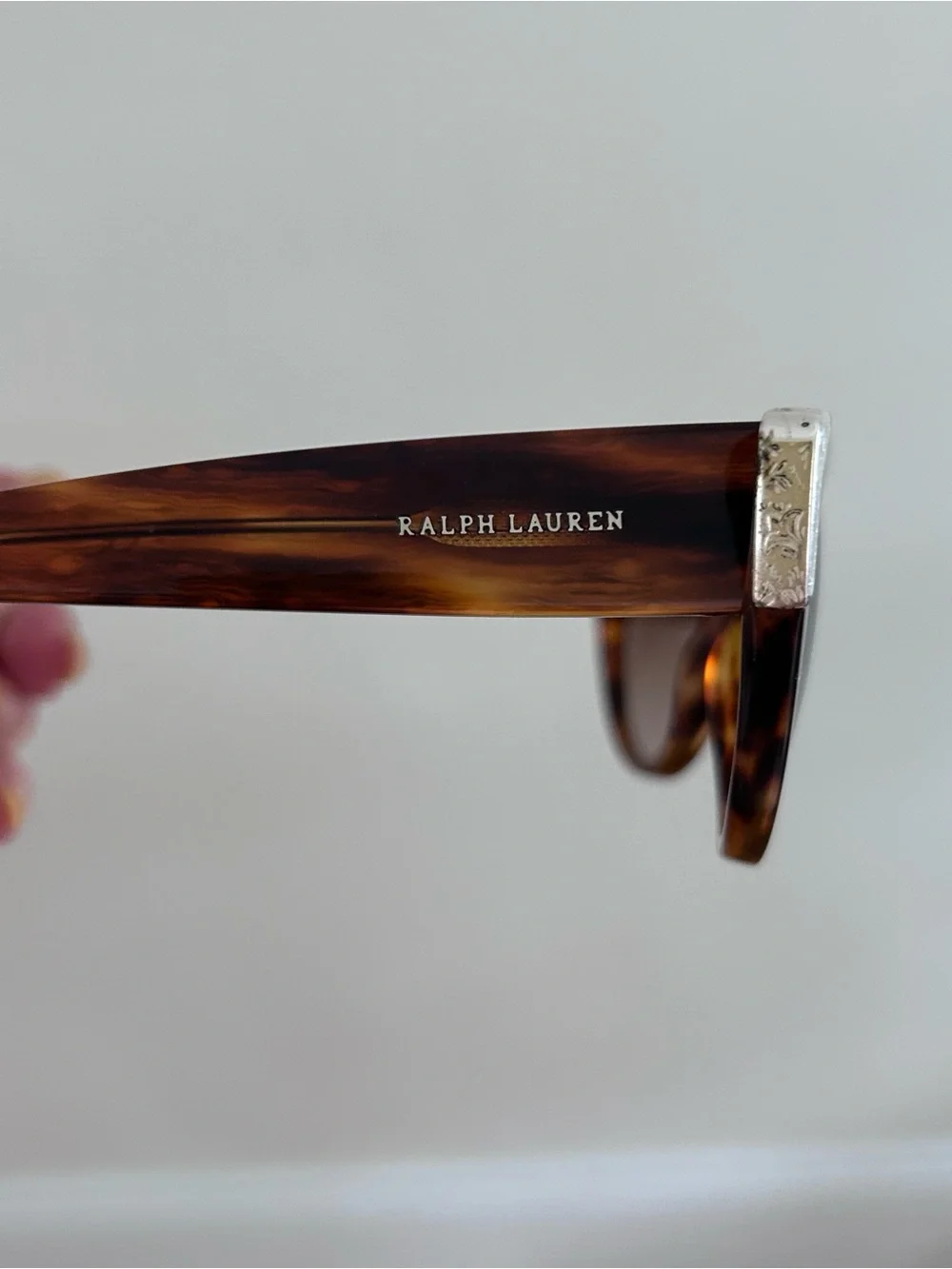 Tortoiseshell Cat-Eye Sunglasses with Silver Accents - Vintage Ralph Lauren
